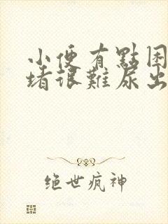 小便有点困难发堵很难尿出来