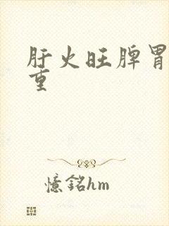 肝火旺脾胃湿气重