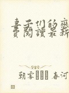 妻子们的恋爱免费阅读最新章节更新