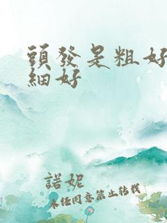 头发是粗好还是细好