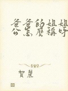 爸爸的姐姐的老公怎么称呼