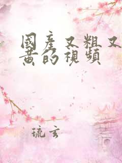 国产又粗又硬又黄的视频