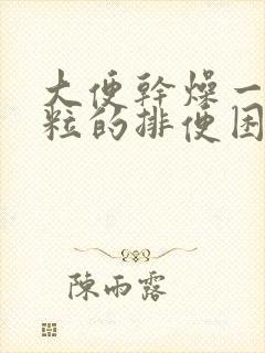 大便干燥一粒一粒的排便困难怎么办