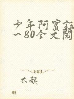 少年阿宾钰慧1～80全文阅读目录