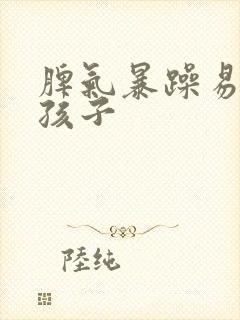 脾气暴躁易怒的孩子