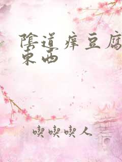 阴道痒豆腐渣的东西