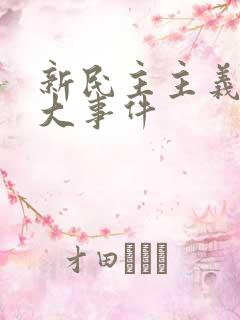 新民主主义革命大事件