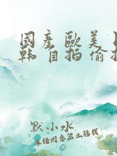 国产 欧美 日韩 自拍 偷拍