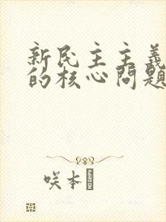 新民主主义革命的核心问题是___.