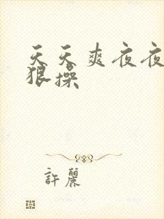 天天爽夜夜爽狠狠操