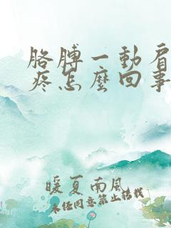 胳膊一动肩膀就疼怎么回事