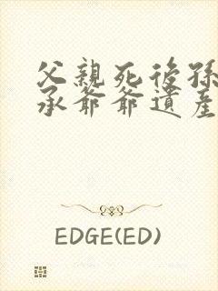 父亲死后孙子继承爷爷遗产