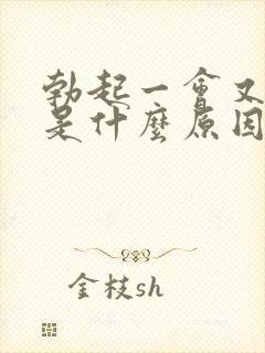 勃起一会又软了是什么原因