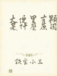 大便里有颗粒状是什么原因