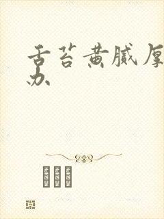 舌苔黄腻厚怎麽办