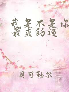 我是不是你操过最爽的逼