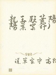 龙王殿萧阳(萧阳叶云舒)