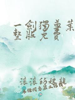 一剑独尊叶玄完整版免费