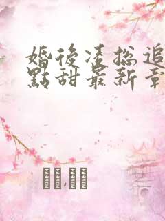 婚后凌总追妻有点甜最新章节列表