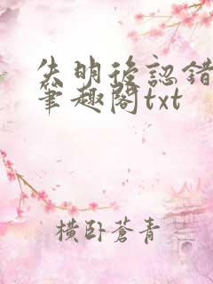 失明后认错夫君笔趣阁txt