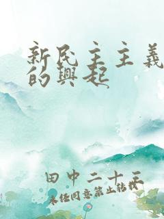 新民主主义革命的兴起