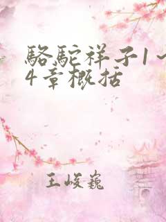 骆驼祥子1～24章概括