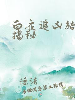 白夜追凶结局大揭秘