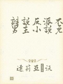 谁说反派不能当男主小说免费阅读