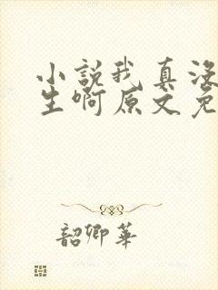 小说我真没想重生啊原文免费阅读