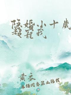 隐婚小十岁老公超宠我