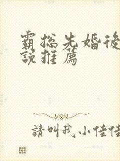 霸总先婚后爱小说推荐