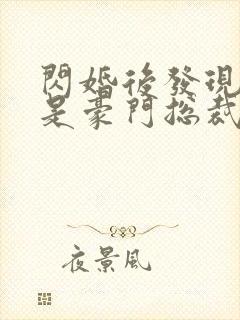 闪婚后发现老公是豪门总裁 全本