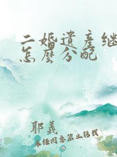 二婚遗产继承法怎么分配