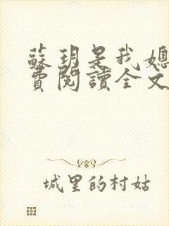 苏玥是我媳妇免费阅读全文