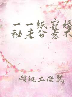 一一纸宠婚:神秘老公惹不得