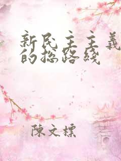 新民主主义革命的总路线