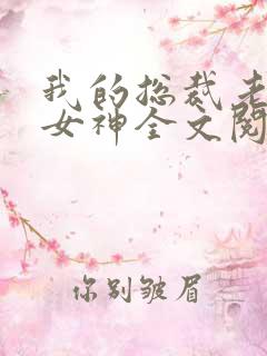 我的总裁老婆是女神全文阅读