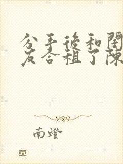 分手后和闺蜜男友合租了陈醋