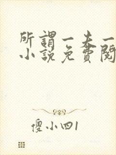 所谓一夫一妻制小说免费阅读