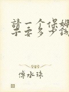 请一个保姆带孩子要多少钱