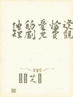 他的爱恰逢其时短剧免费观看全集完整版