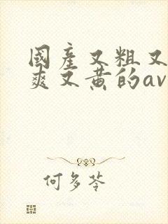 国产又粗又猛又爽又黄的av