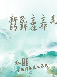 新民主主义革命的新在哪