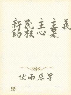 新民主主义革命的核心是