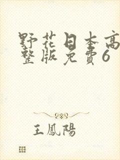 野花日本高清完整版免费6