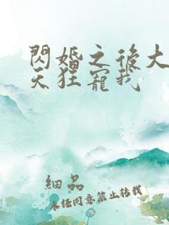 闪婚之后大叔每天狂宠我