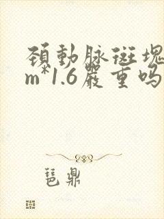 颈动脉斑块3mm*1.6严重吗