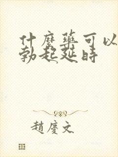 什么药可以帮助勃起延时