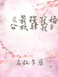 《最强宠婚:老公放肆宠》