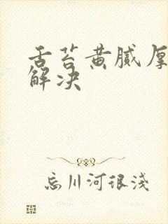 舌苔黄腻厚怎么解决